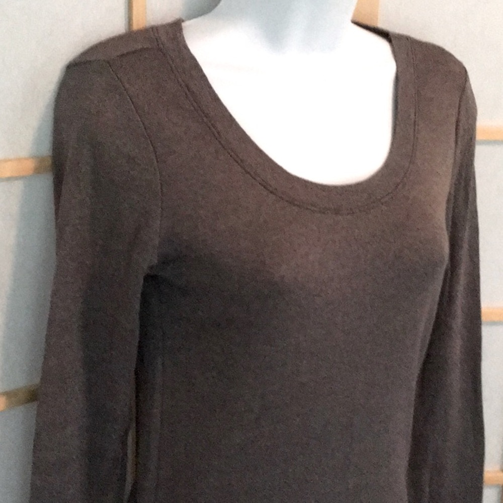 Michael Stars Long Sleeve T Stretchy Silvery